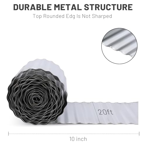 Flexible Galvanized Steel Landscape Edging - Set of 20
