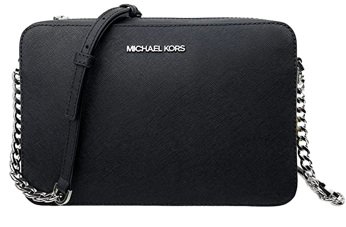 Michael Kors VIP Women's Crossbody, Black/Silver
