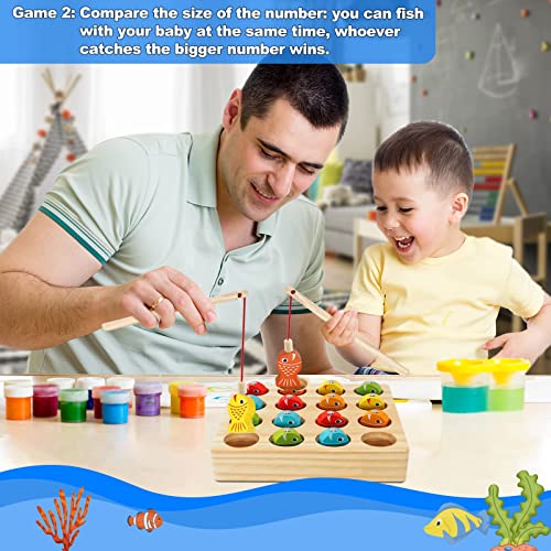 FLITI Wooden Magnetic Fishing Game for Montessori Kids