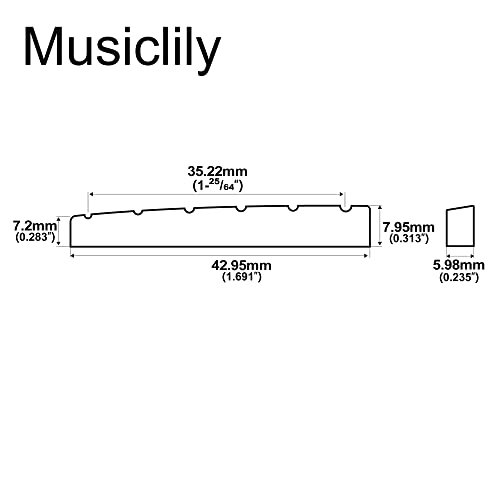 2-Pack Musiclily Pro 42.95mm Guitar Bone Nut Kit