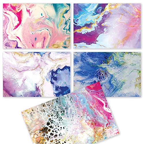 100-Pack Assorted Greeting Cards with Abstract Art Designs