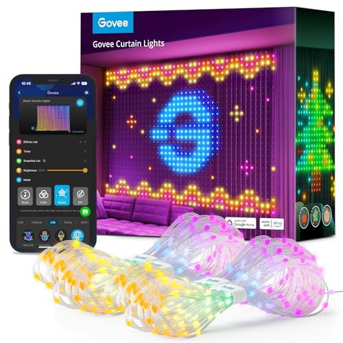 VIP Govee Curtain Lights, Smart WiFi LED, Color Changing