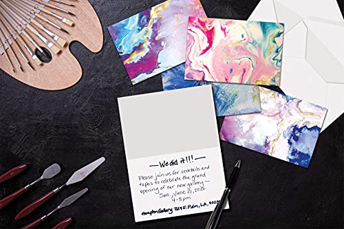 100-Pack Assorted Greeting Cards with Abstract Art Designs