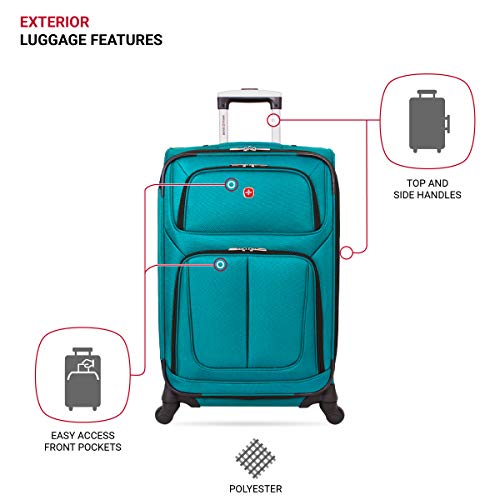 SwissGear VIP Teal Checked Roller Luggage - 25