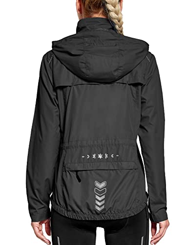 VIP Women's Hooded Cycling Jacket, Size Medium Black