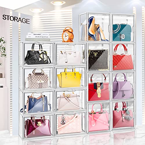 DILIBRA 4-Pack Clear Handbag Storage Organizer Set