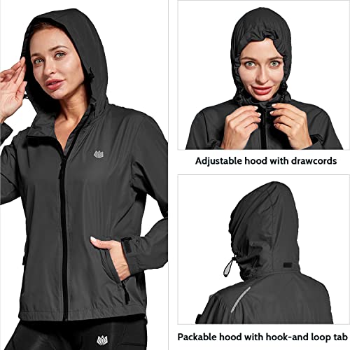 VIP Women's Hooded Cycling Jacket, Size Medium Black