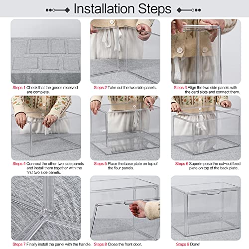DILIBRA 4-Pack Clear Handbag Storage Organizer Set