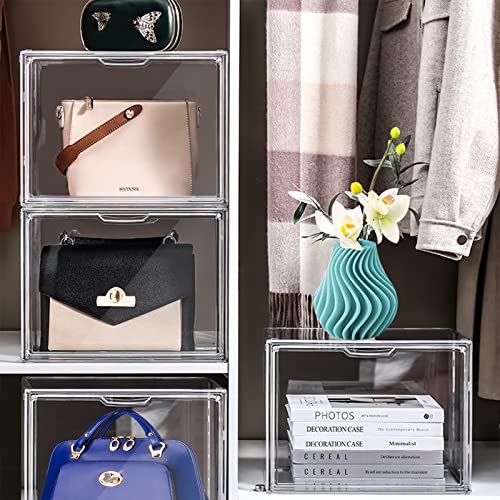 DILIBRA 4-Pack Clear Handbag Storage Organizer Set