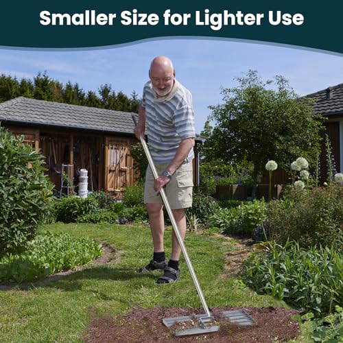 Dremmt Lawn Leveling Rake with Stainless Steel Handle
