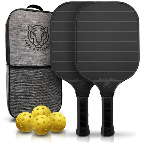 USA Pickleball Approved Textured Carbon Fiber Paddles Set