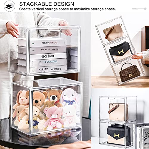 DILIBRA 4-Pack Clear Handbag Storage Organizer Set