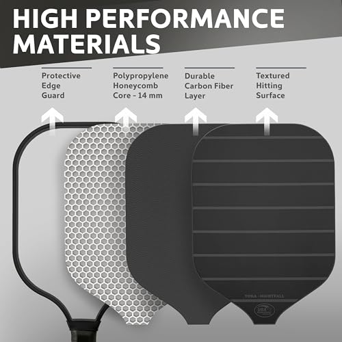 USA Pickleball Approved Textured Carbon Fiber Paddles Set