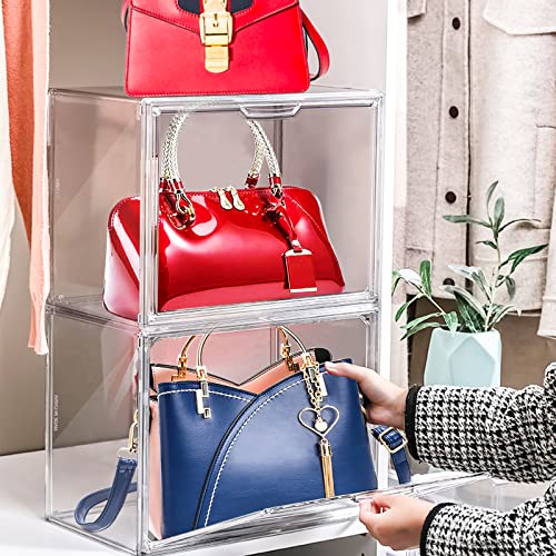 DILIBRA 4-Pack Clear Handbag Storage Organizer Set