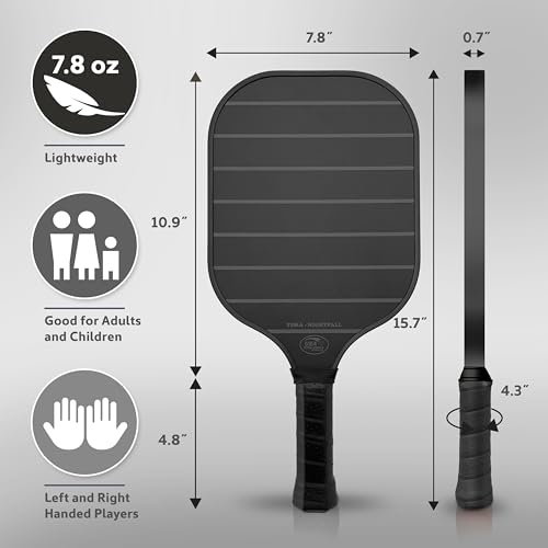 USA Pickleball Approved Textured Carbon Fiber Paddles Set