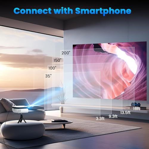 Mini Outdoor Home Theater Projector, 1080P, 240" Screem