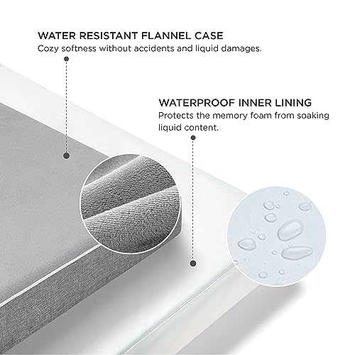 Orthopedic Large Dog Bed with Memory Foam (Light Grey)