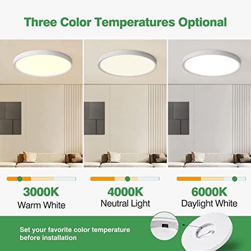 VIP 4 Pack LED Ceiling Lights, 24W, 3000K-6000K