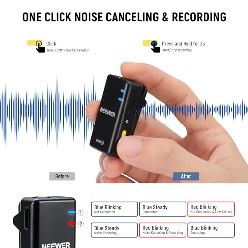 NEEWER CM28 Wireless 4GB Lavalier Microphone System VIP