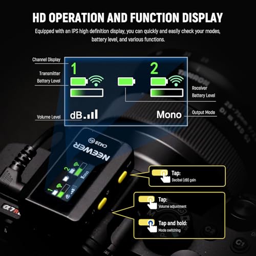 NEEWER CM28 Wireless 4GB Lavalier Microphone System VIP