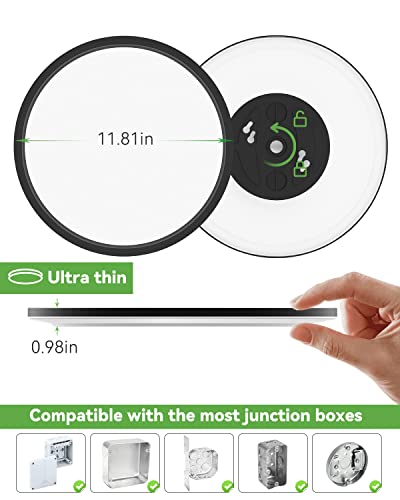 VIP Black LED Ceiling Lights, 3 Color Temperatures