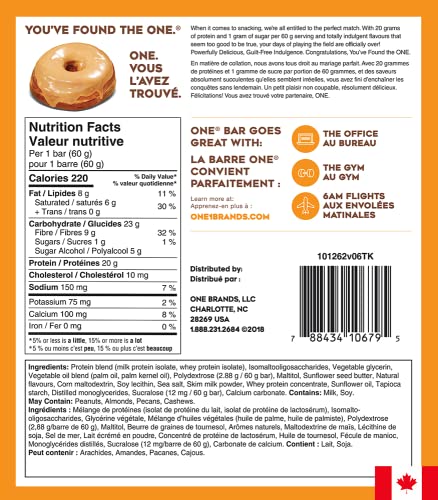 VIP Maple Glazed Doughnut Protein Bars, 20g Protein