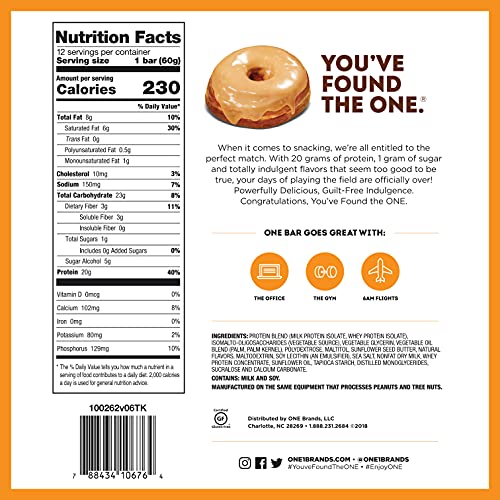 VIP Maple Glazed Doughnut Protein Bars, 20g Protein