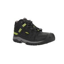 KEEN Targhee Mid Waterproof Hiking Boots, Black/Steel Grey