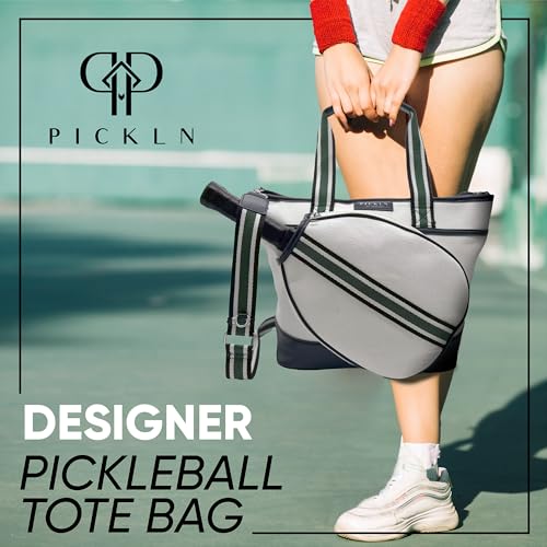 Designer Women's Pickleball Tote Bag in Nautical Navy