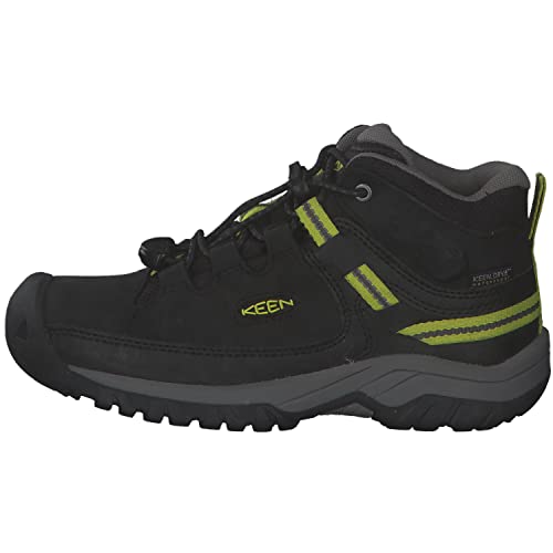 KEEN Targhee Mid Waterproof Hiking Boots, Black/Steel Grey