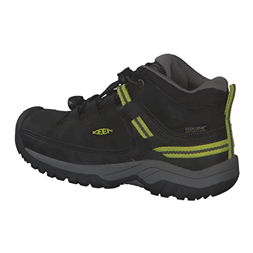 KEEN Targhee Mid Waterproof Hiking Boots, Black/Steel Grey