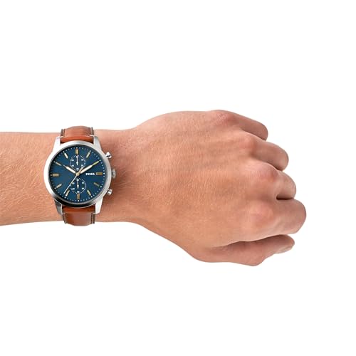 Fossil Men's Townsman Chronograph Watch Brown/Blue-Tone FS5279