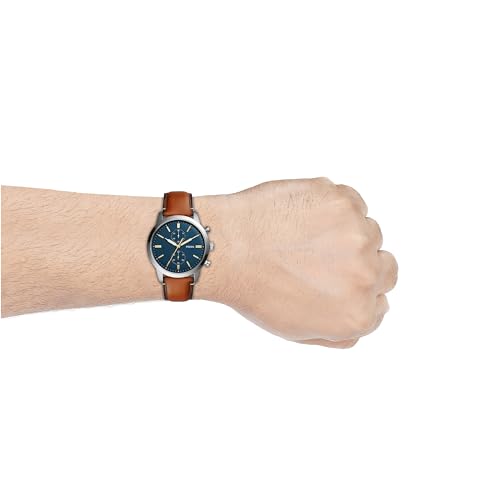 Fossil Men's Townsman Chronograph Watch Brown/Blue-Tone FS5279