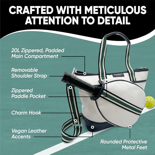 Designer Women's Pickleball Tote Bag in Nautical Navy