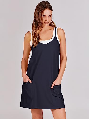 ANRABESS Women's Navy Blue Mini Romper Dress Tennis
