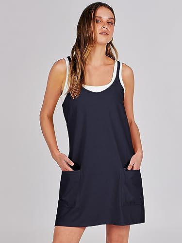 ANRABESS Women's Navy Blue Mini Romper Dress Tennis