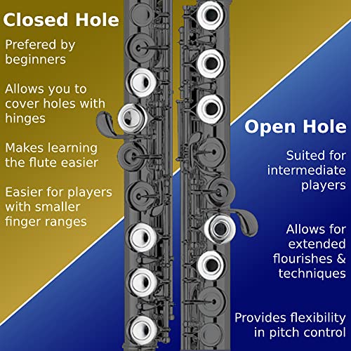 VIP Cecilio Open Hole C Flute - Perfect for Kids