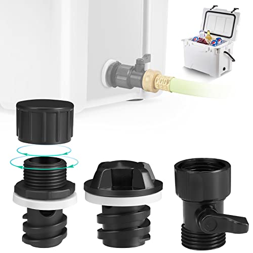 WADEO Cooler Drain Plug with Hose Connection Valve