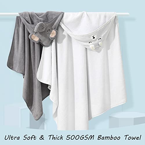 Premium Bamboo Hooded Baby Towel Bundle - Ultra Soft