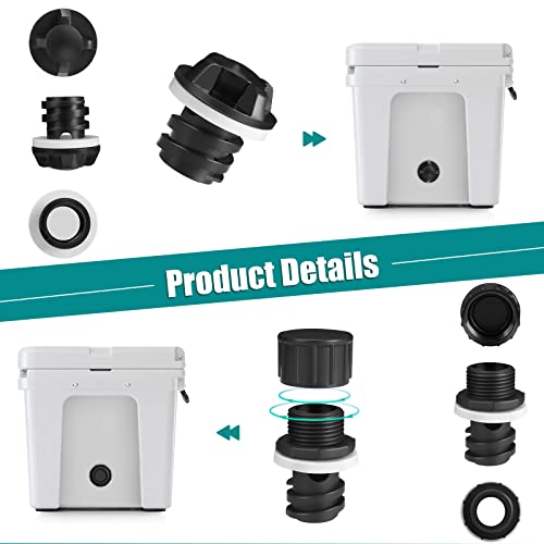 WADEO Cooler Drain Plug with Hose Connection Valve