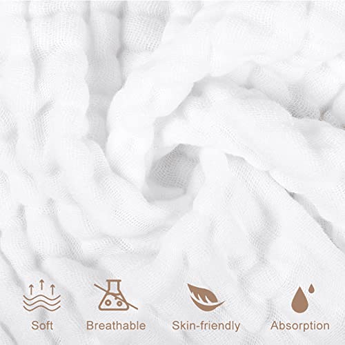 Yoofoss Muslin Baby Washcloths 10-Pack Soft Cotton Towels