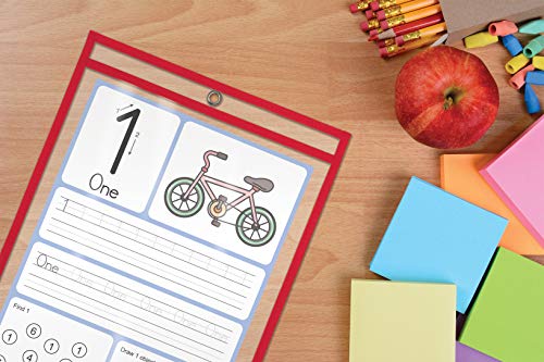 VIP Oversized Dry Erase Pocket Sleeves, Reusable, 50 Pack