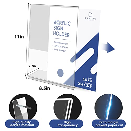 danoni 6 Pack Extra Durable Clear Acrylic Menu Stand