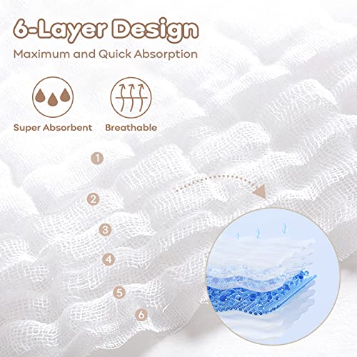Yoofoss Muslin Baby Washcloths 10-Pack Soft Cotton Towels
