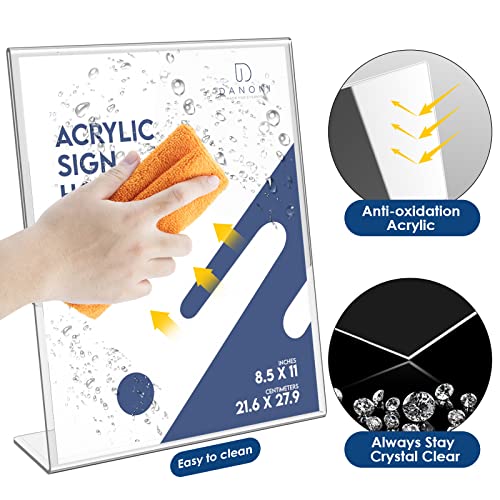 danoni 6 Pack Extra Durable Clear Acrylic Menu Stand