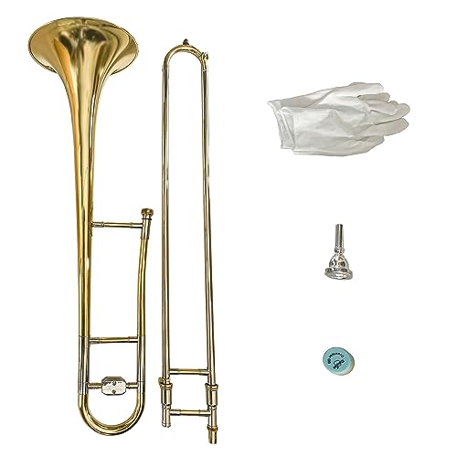 Gold Plated Bb Tenor Slide Trombone for Beginners