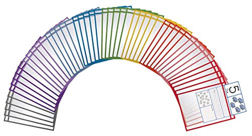 VIP Oversized Dry Erase Pocket Sleeves, Reusable, 50 Pack