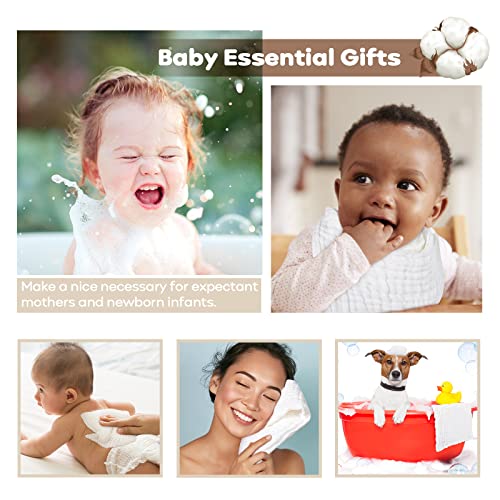 Yoofoss Muslin Baby Washcloths 10-Pack Soft Cotton Towels