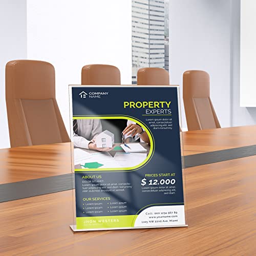 danoni 6 Pack Extra Durable Clear Acrylic Menu Stand