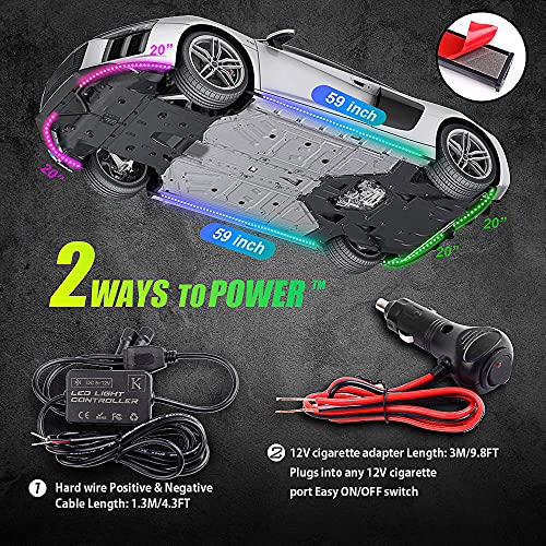 Dream Color Bluetooth LED Underglow Lights, 300 LEDs